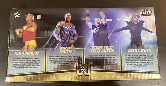 2023 WWE Mattel Elite Collection Target Exclusive 60th Anniversary 4-Pack: Hulk Hogan, Rocky Maivia, "Stone Cold" Steve Austin & Becky Lynch