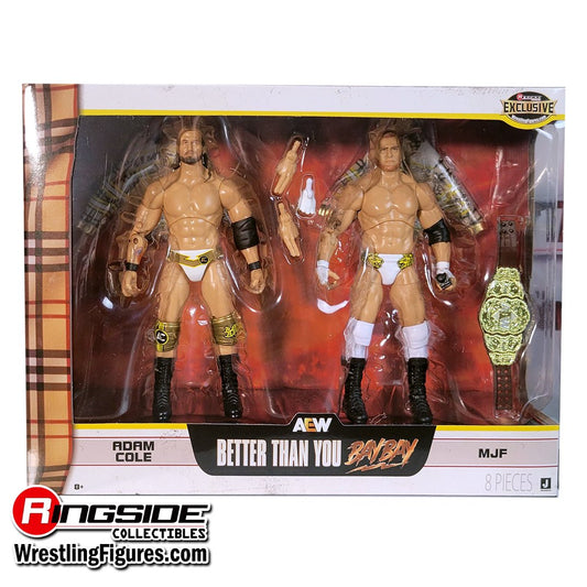 2025 AEW Jazwares Unmatched Collection Ringside Exclusive "Better Than You Bay Bay" 2-Pack: MJF & Adam Cole