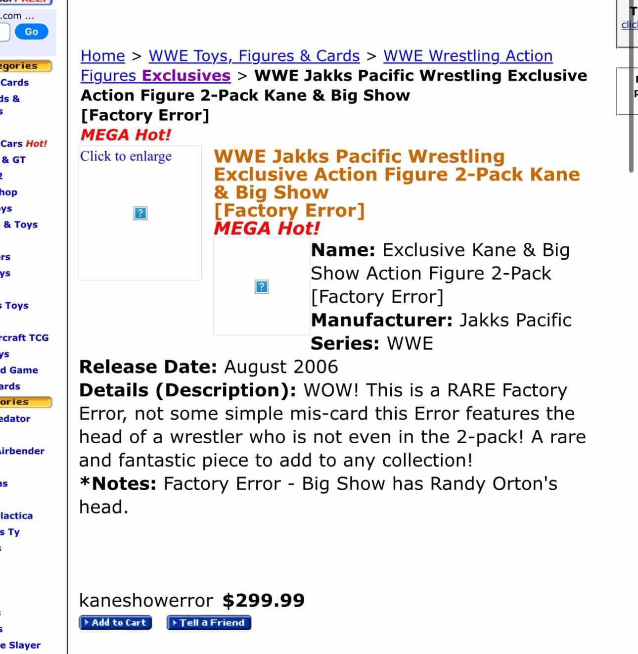 2006 WWE Jakks Pacific Adrenaline Limited Kane & Big Show [Exclusive]
