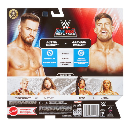 2025 WWE Mattel Main Event Showdown Series 22 Austin Theory & Grayson Waller