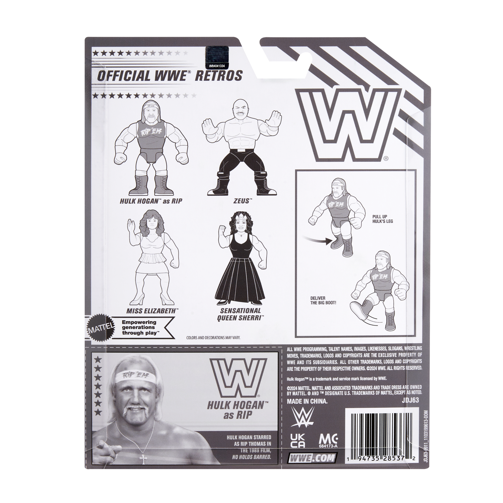 2025 WWE Mattel Creations Exclusive Retro Series 17 Hulk Hogan as Rip ...