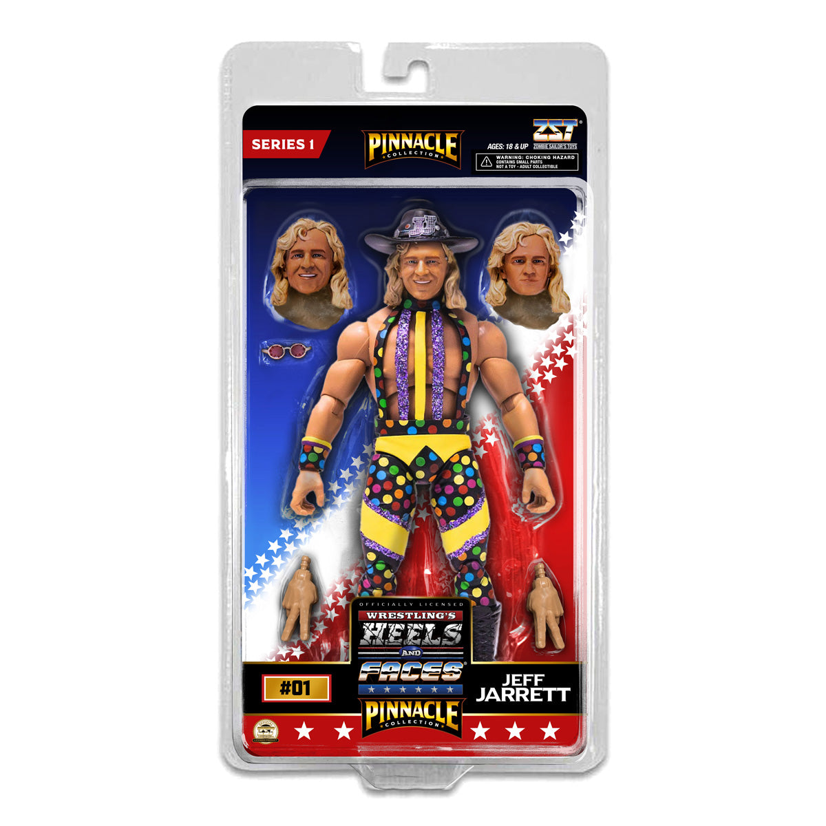 2025 Zombie Sailor's Toys Wrestling's Heels & Faces Pinnacle Collection Series 1 #01 Jeff Jarrett