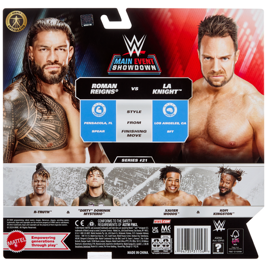 2025 WWE Mattel Main Event Showdown Series 21 Roman Reigns vs. LA Knight