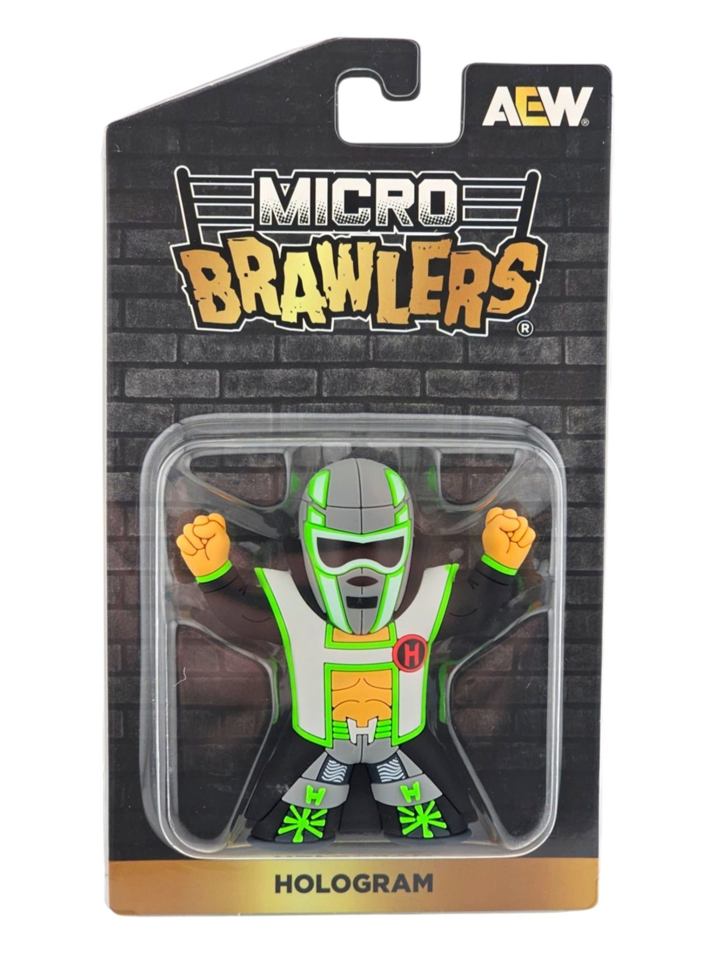 2025 AEW Pro Wrestling Tees Crate Exclusive Hologram Micro Brawler