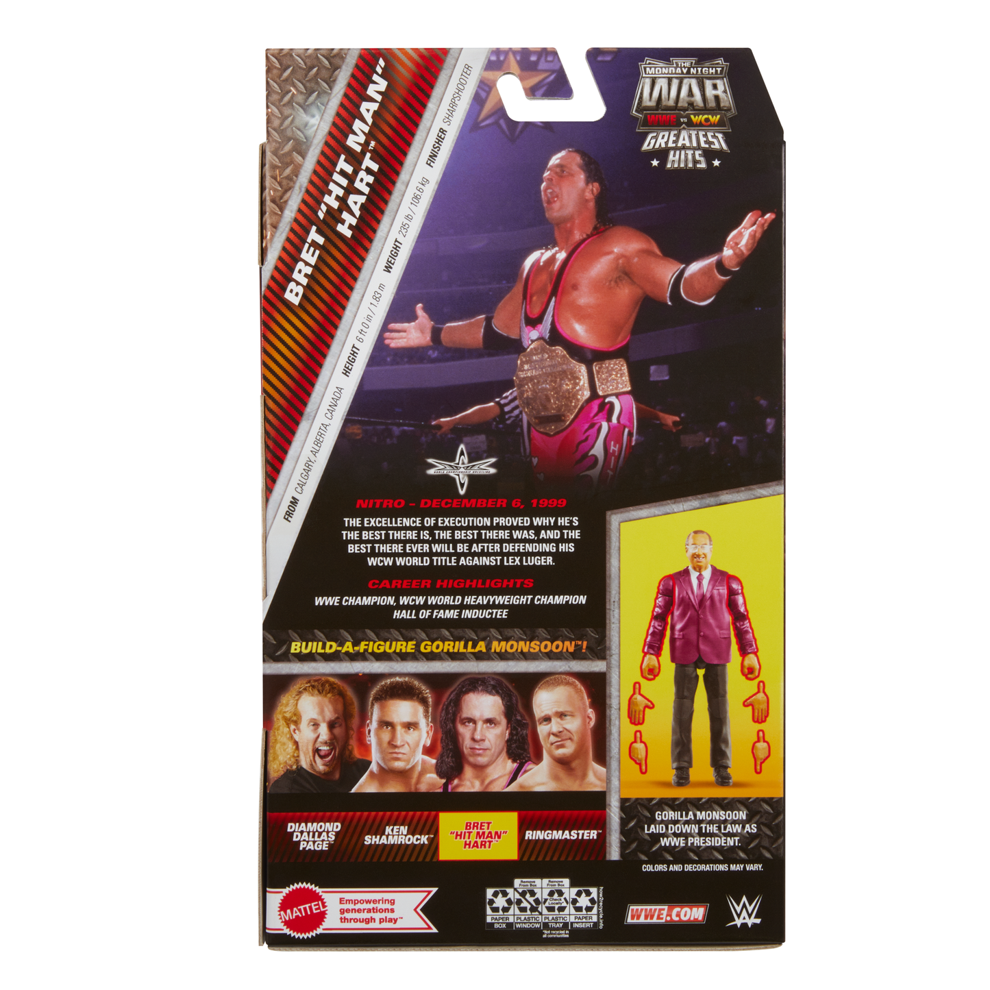 2025 WWE Mattel Elite Collection Monday Night War Greatest Hits Series 2 Bret "Hitman" Hart [Exclusive]