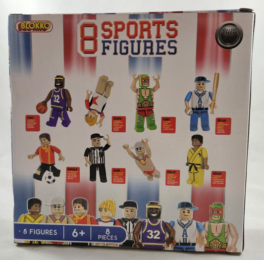 2018 Anker Play Blokko 8 Sports Figures, Including Fury, The Most Feared Wrestler In the Ring!