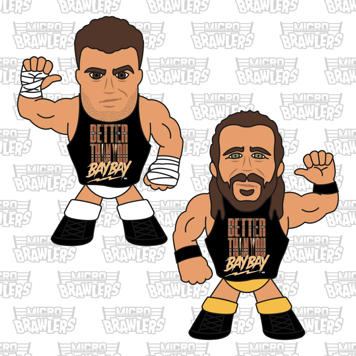 2023 AEW Pro Wrestling Tees Micro Brawlers Limited Edition MJF & Adam Cole