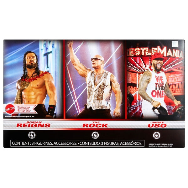 2025 WWE Mattel Main Event Series 3-Pack: Jimmy Uso, The Rock