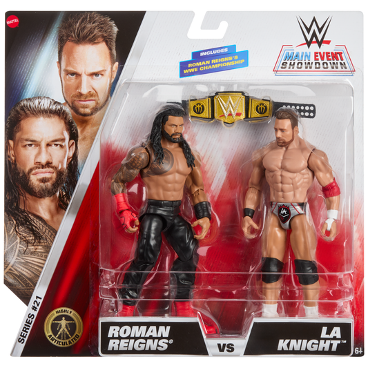 2025 WWE Mattel Main Event Showdown Series 21 Roman Reigns vs. LA Knight
