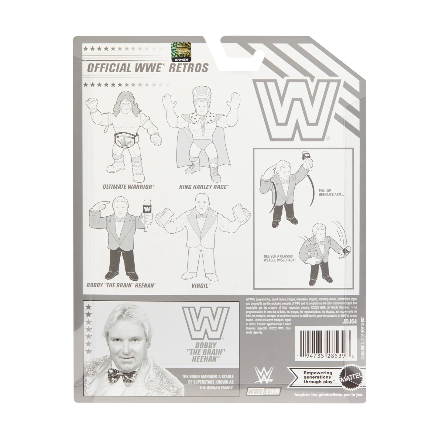 2025 WWE Mattel Creations Exclusive Retro Series 18 Bobby "The Brain" Heenan