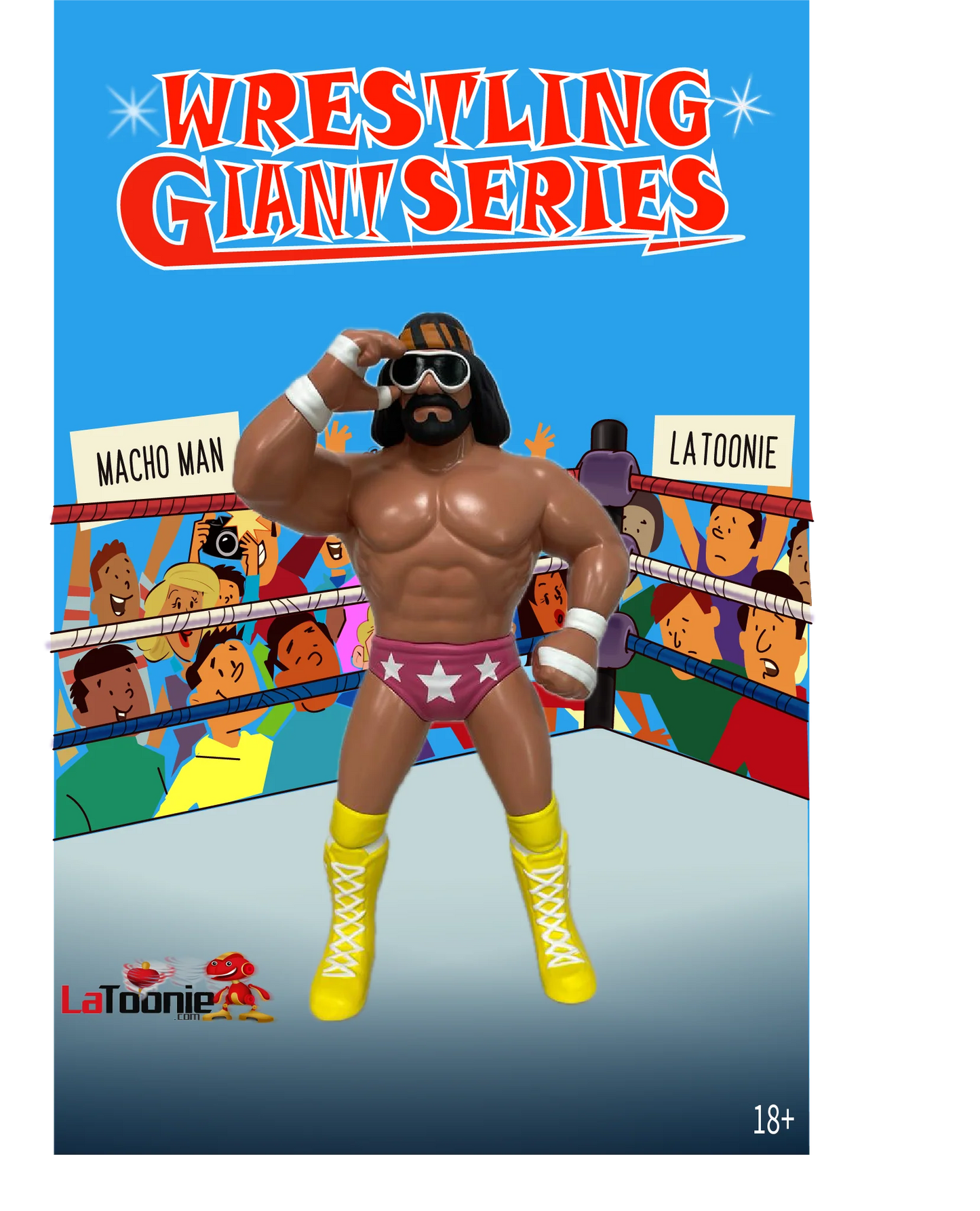 2025 LaToonie Wrestling Giant Series 8" Scale Macho Man Randy Savage [With Pink Trunks]