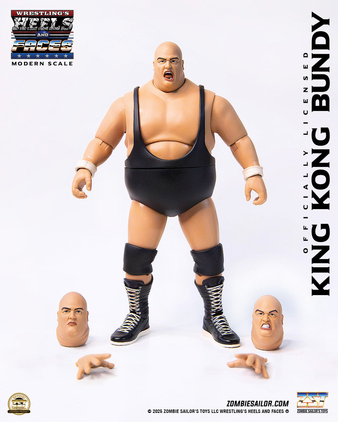 2025 Zombie Sailor's Toys Wrestling's Heels & Faces Pinnacle Collection Series 1 #02 King Kong Bundy