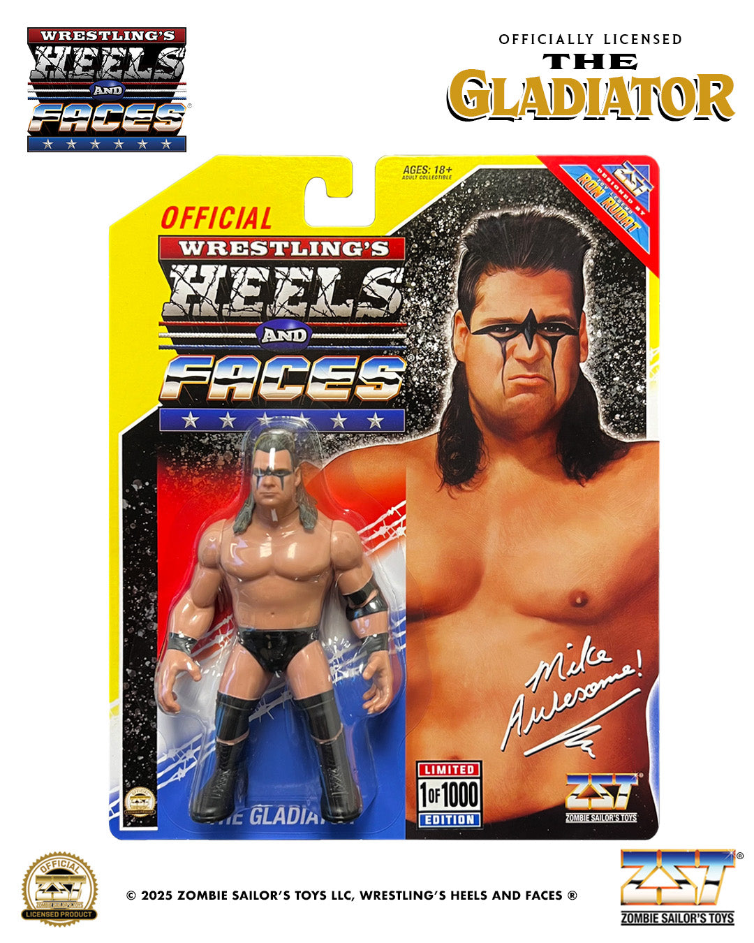 2025 Zombie Sailor's Toys Wrestling's Heels & Faces Limited Edition The Gladiator