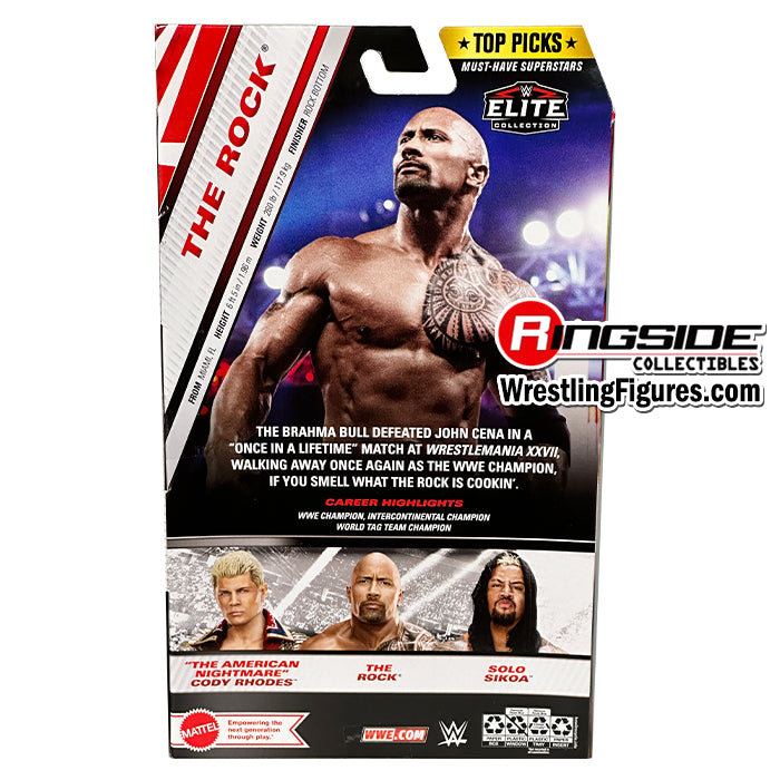 2024 WWE Mattel Elite Collection Top Picks The Rock – Wrestling