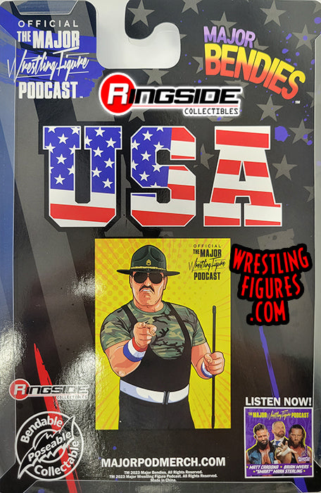 2024 Major Wrestling Figure Podcast Major Bendies Sgt. Slaughter [Exclusive]