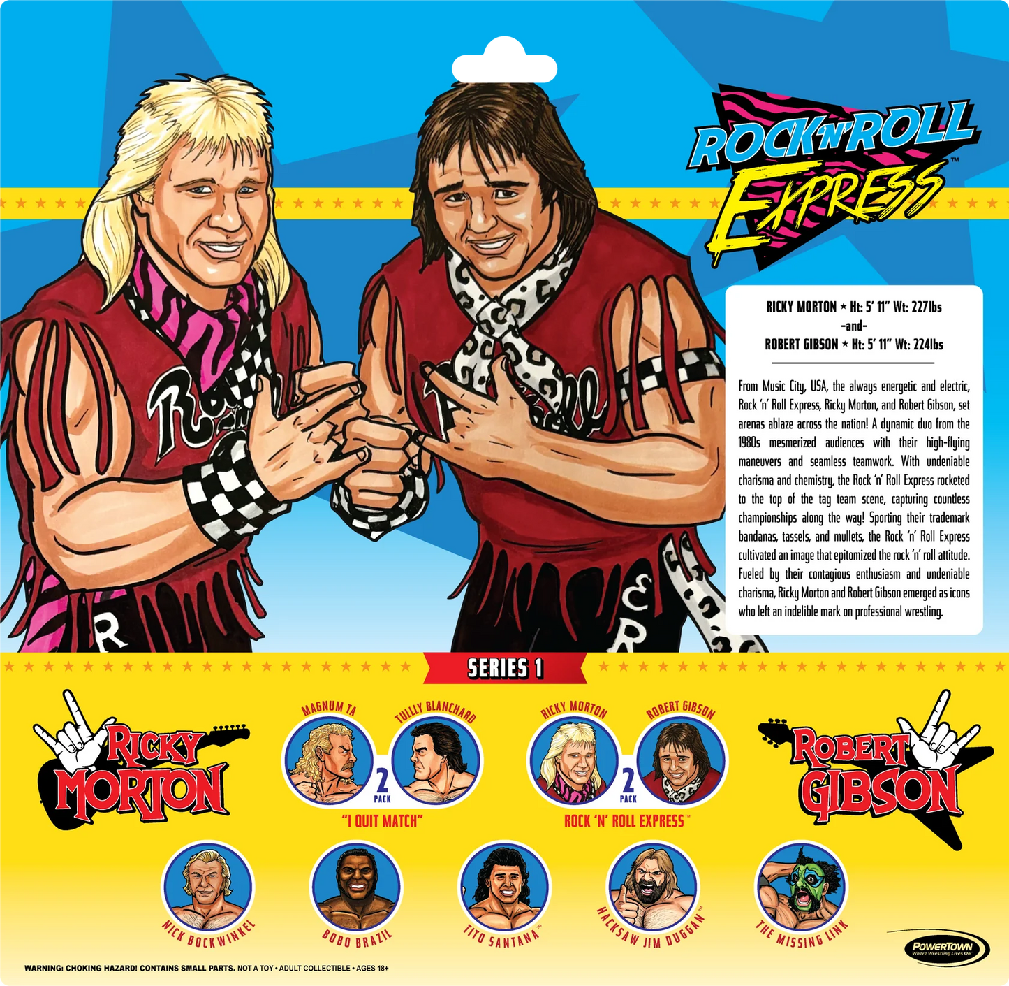 2024 PowerTown Remco All-Star Wrestlers Series 1 Rock & Roll Express: Ricky Morton & Robert Gibson