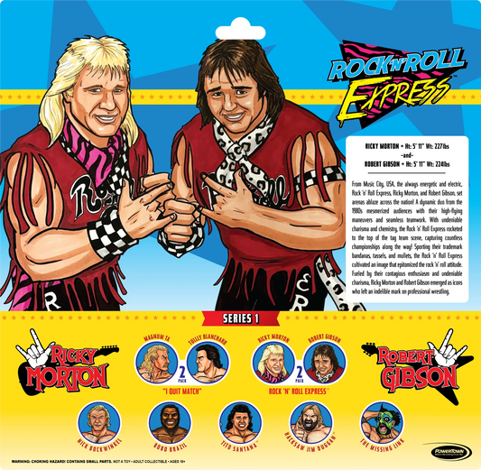 2024 PowerTown Remco All-Star Wrestlers Series 1 Rock & Roll Express: Ricky Morton & Robert Gibson