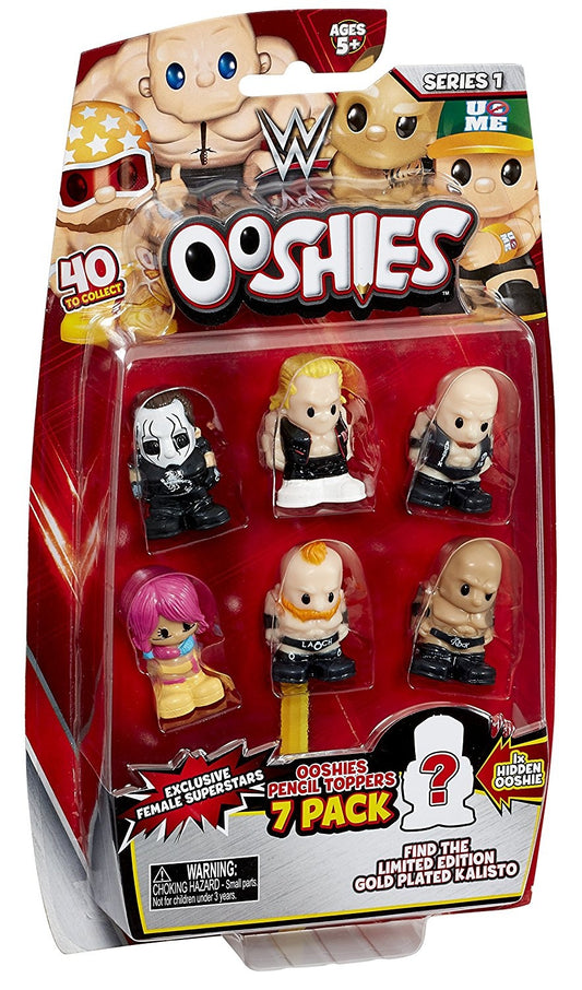 2017 WWE Headstart Ooshies Series 1 Pencil Topper 7-Pack