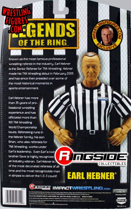 2014 TNA Wrestling Jakks Pacific Legends of the Ring Earl Hebner