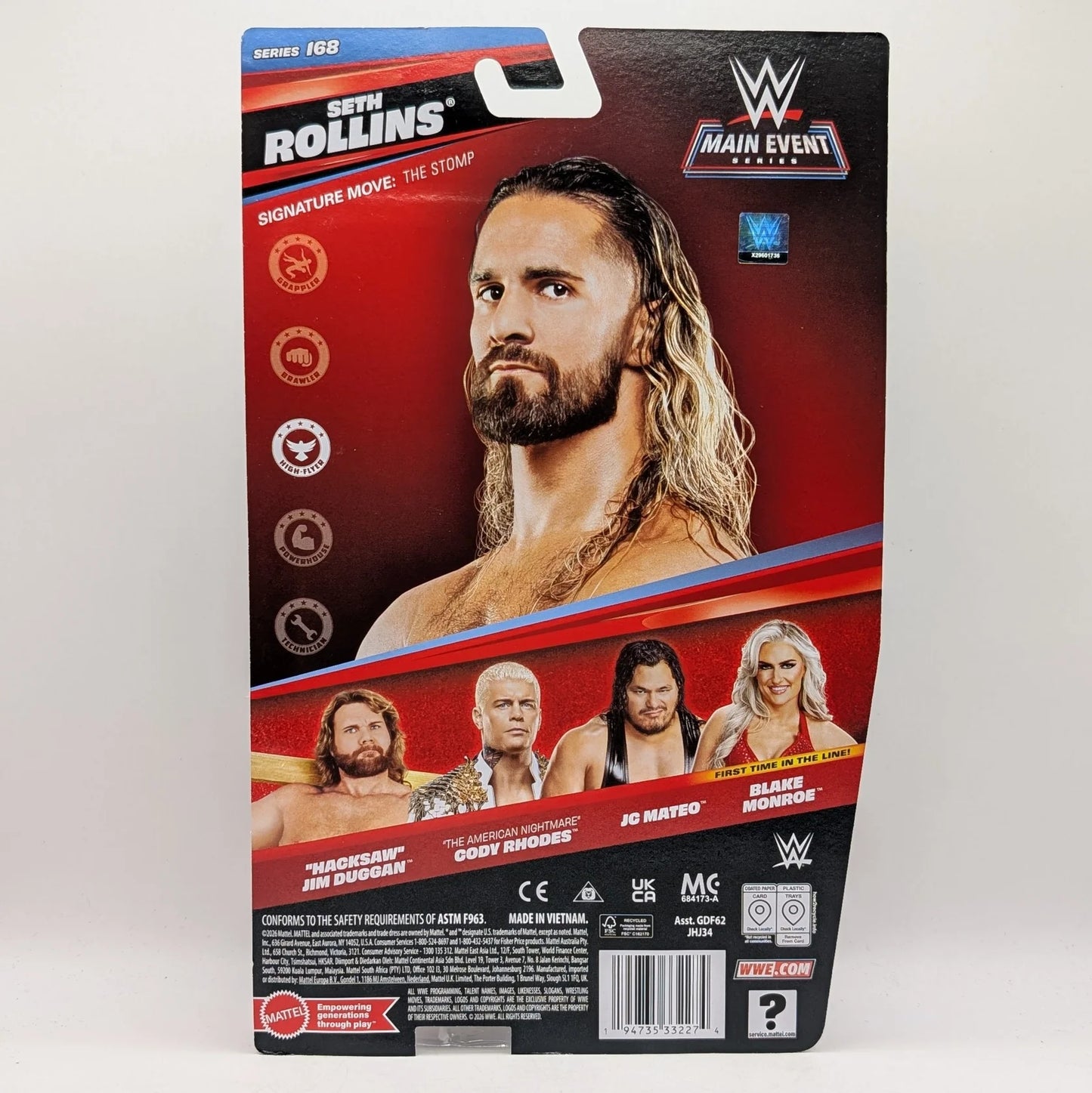 2026 WWE Mattel Main Event Series 168 Seth Rollins