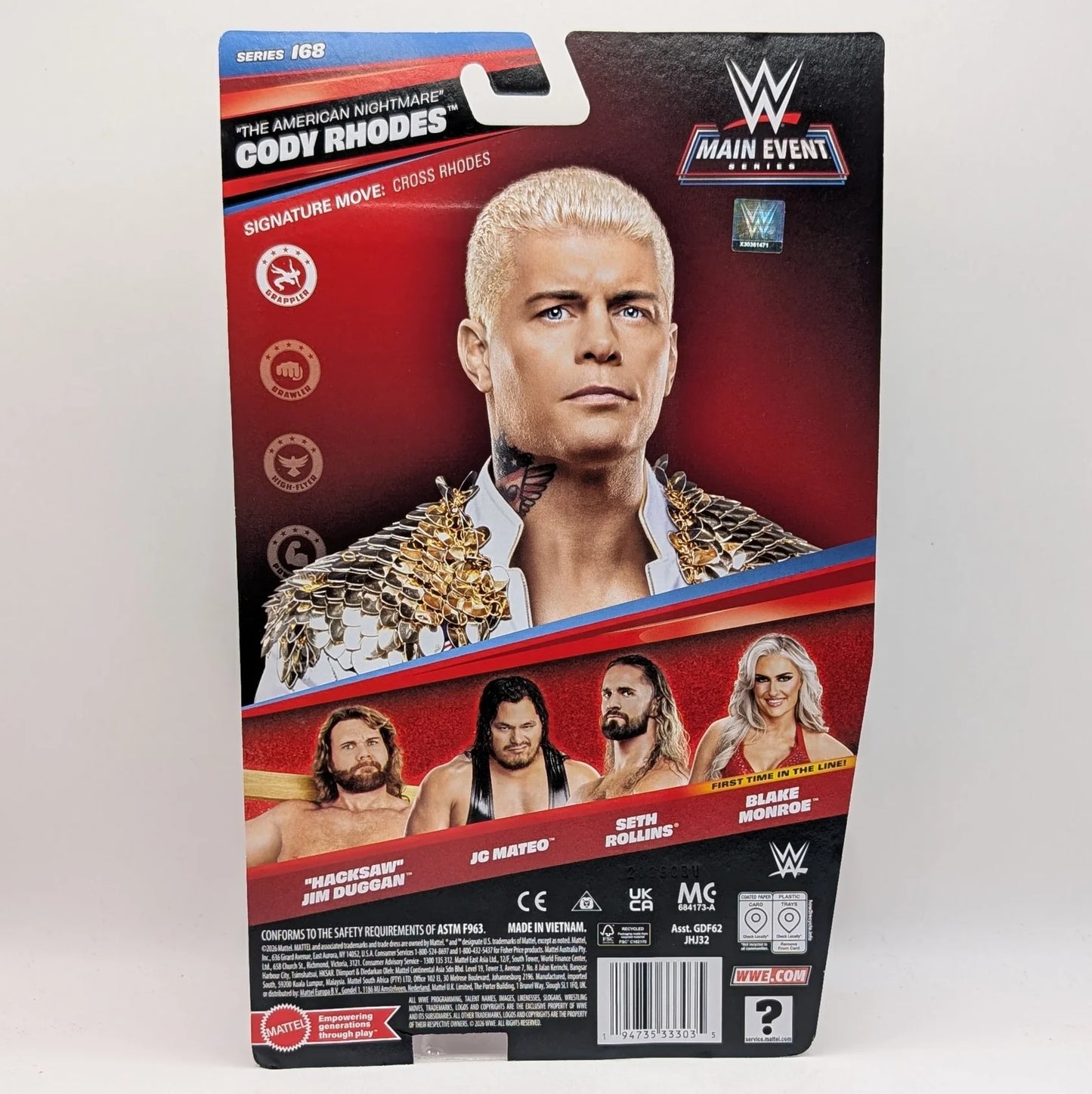 2026 WWE Mattel Main Event Series 168 "The American Nightmare" Cody Rhodes