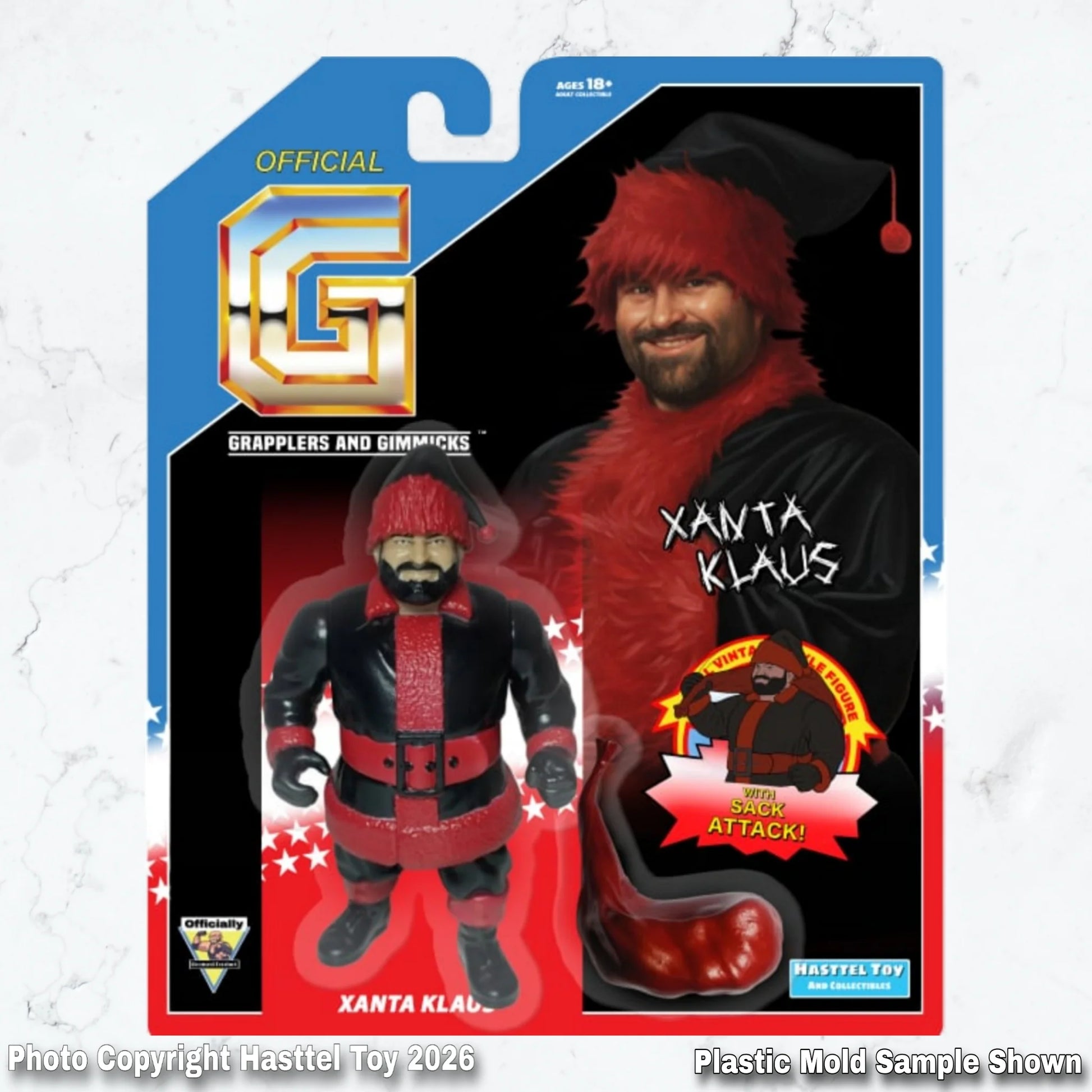 Xanta 2026 Hasttel Toy Grapplers & Gimmicks Xanta Klaus – Wrestling Figure ...