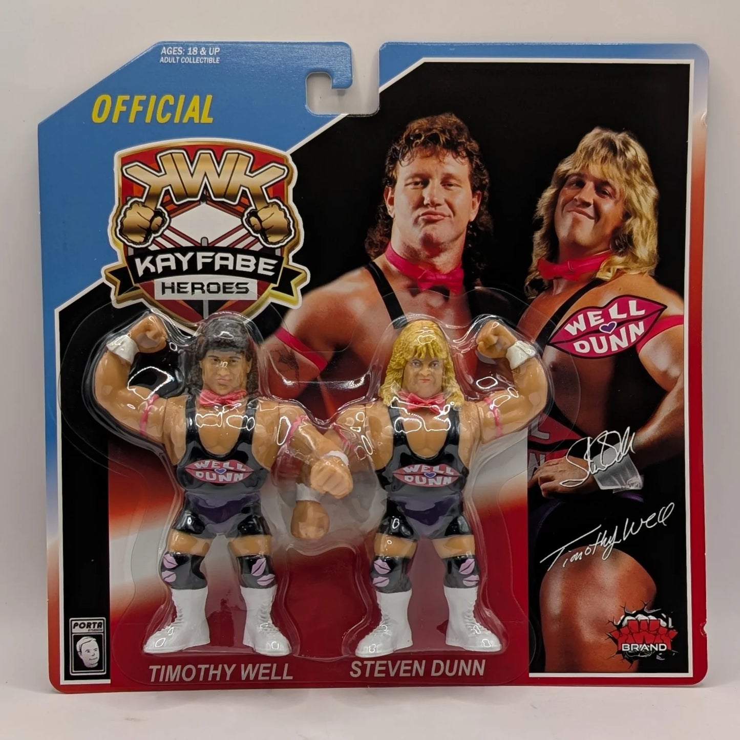 2025 KWK Kayfabe Heroes Well Dunn 2-Pack [Blue Variant]