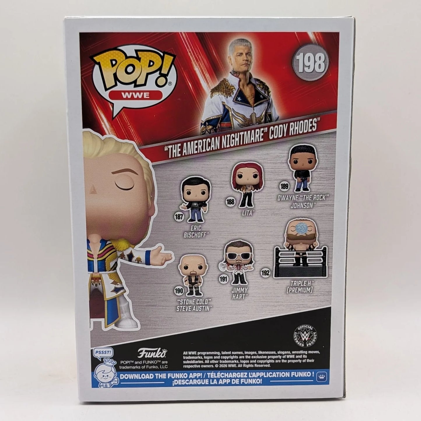 2026 WWE Funko POP! Vinyls 198 "The American Nightmare" Cody Rhodes