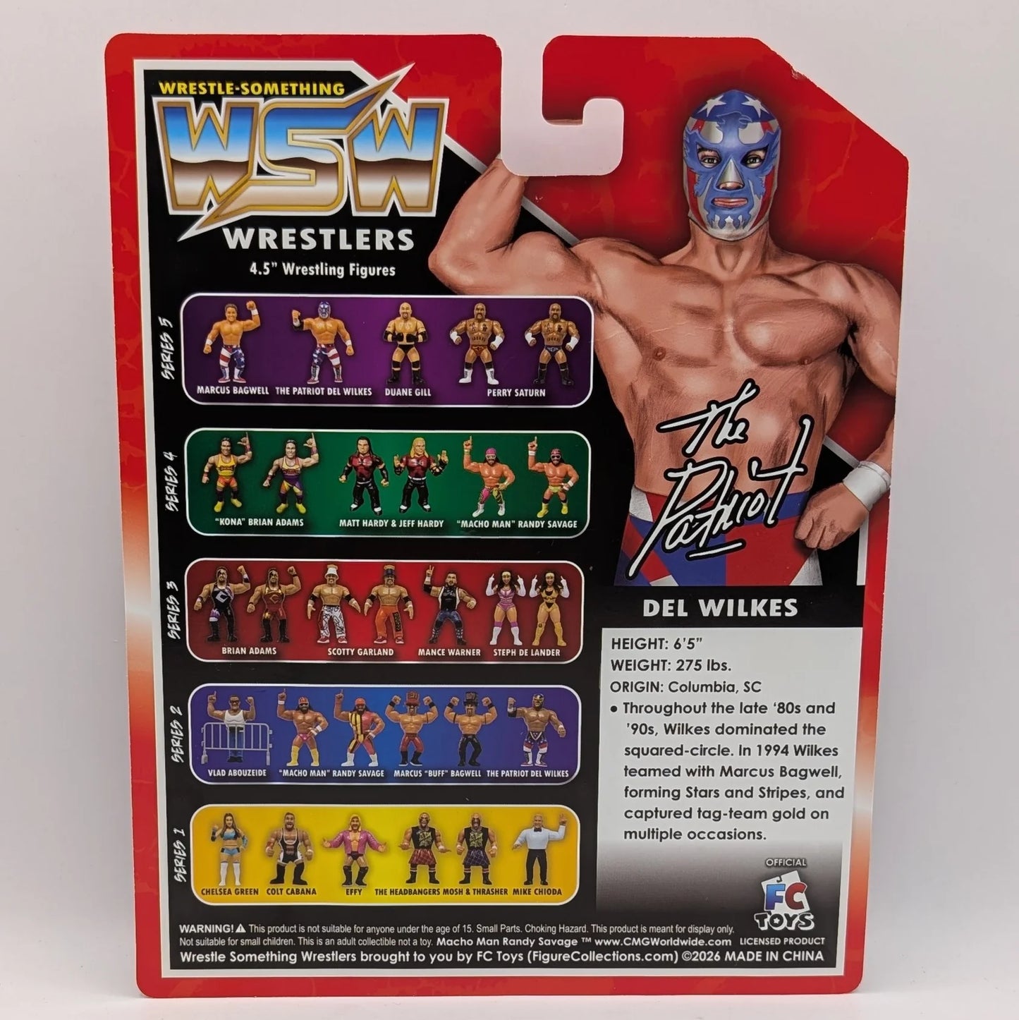 2026 FC Toys Wrestle-Something Wrestlers Series 5  "The Patriot" Del Wilkes