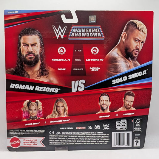 2026 WWE Mattel Main Event Showdown Series 29 Solo Sikoa vs. Roman Reigns