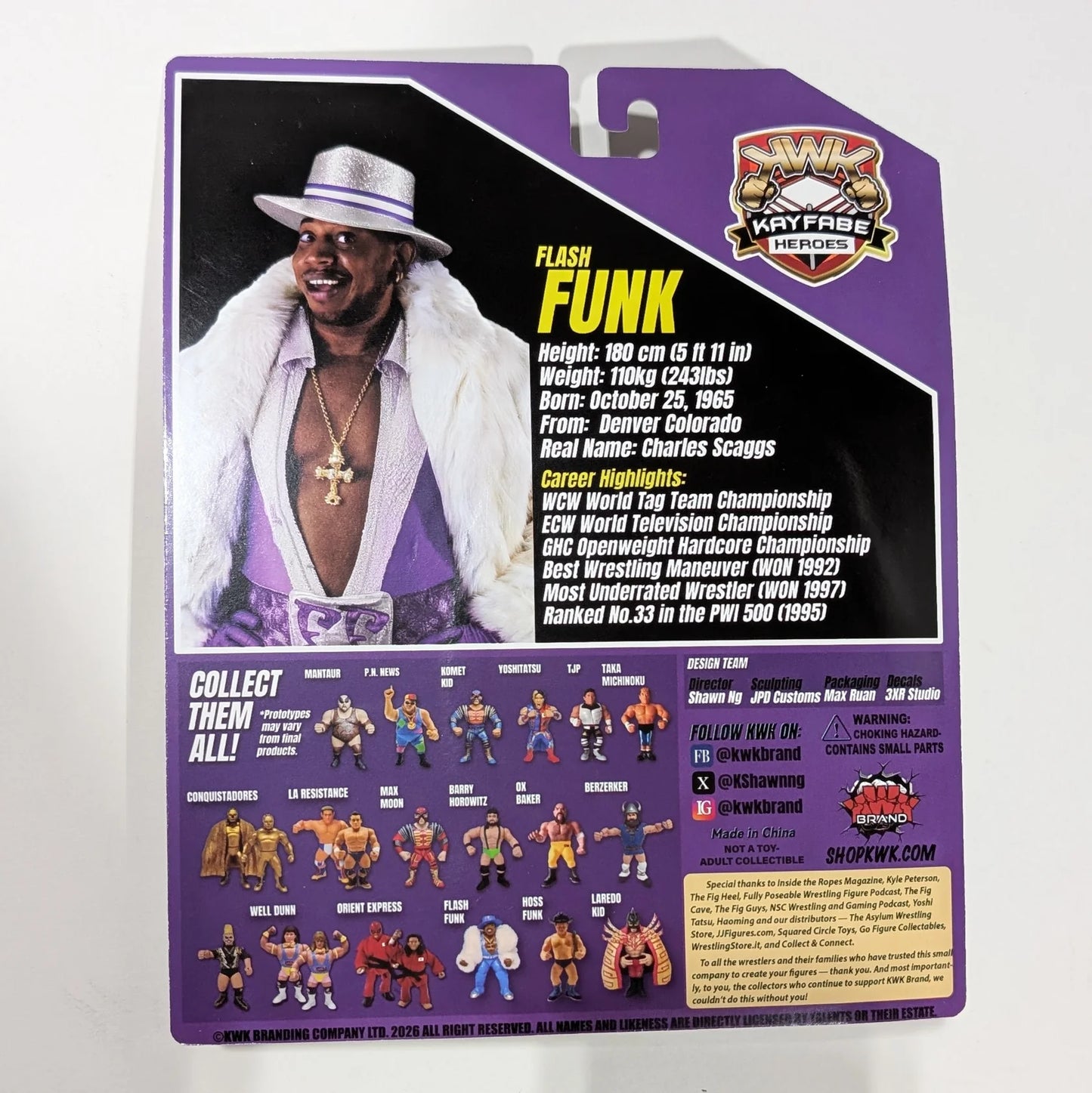 2026 KWK Kayfabe Heroes Deluxe Edition Flash Funk [With Blue Gear]