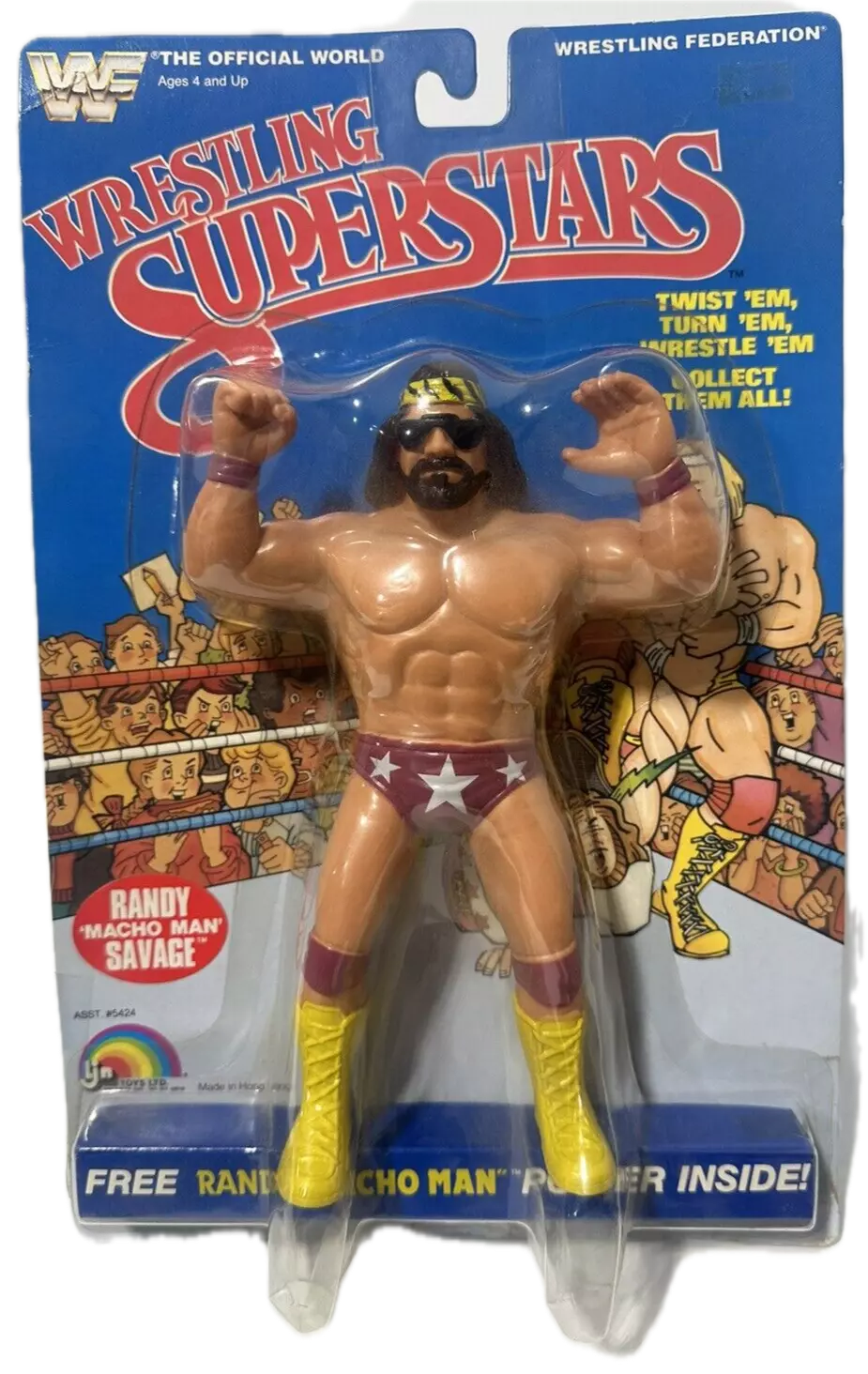 1986 WWF LJN Wrestling Superstars Series 3 Randy "Macho Man" Savage [With Purple Trunks]