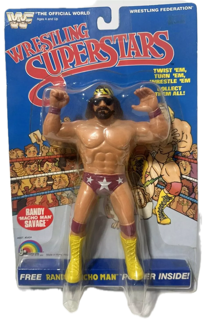 1986 WWF LJN Wrestling Superstars Series 3 Randy "Macho Man" Savage [With Purple Trunks]