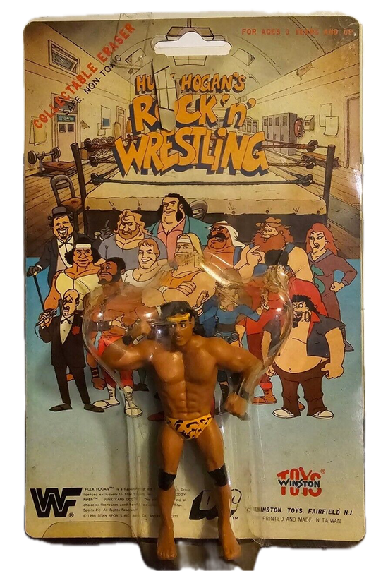 1985 WWF Winston Toys Hulk Hogan's Rock 'N' Wrestling Collectable Erasers Jimmy "Superfly" Snuka [Alternate Pose]