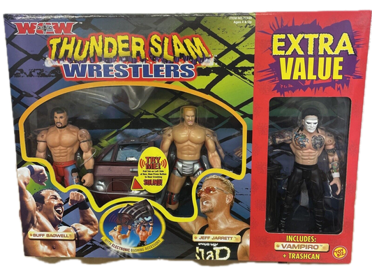 2000 WCW Toy Biz Thunder Slam Wrestlers Buff Bagwell, Jeff Jarrett & Vampiro