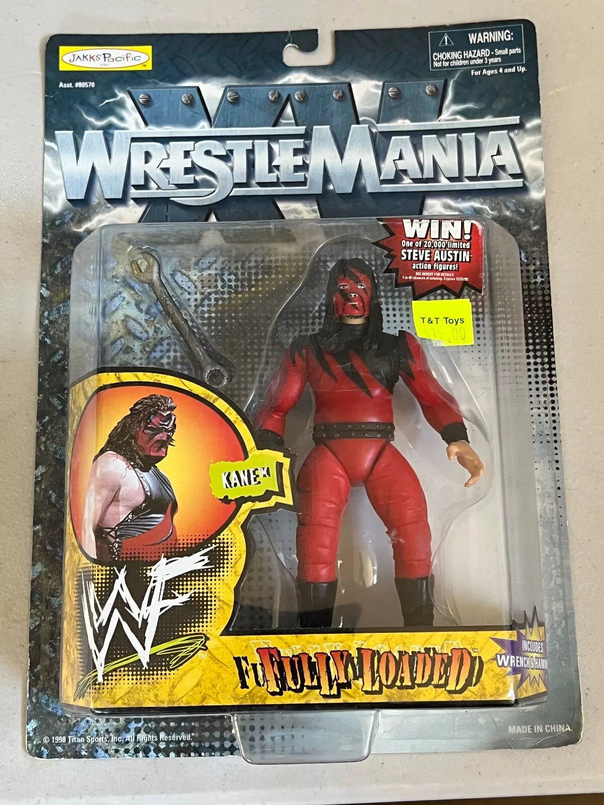 1999 WWF Jakks Pacific Fully Loaded Series 1 Kane
