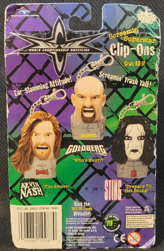 1999 WCW Trendmasters Screamin' Superstar Clip-Ons Goldberg