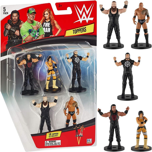 2020 WWE PMI Pencil Toppers 5-Pack: Roman Reigns, Bayley, Seth Rollins, Braun Stroman & The Rock