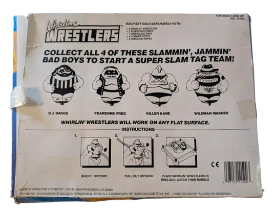 1990-1991 Galoob/Toy Boys Whirlin' Wrestlers: Wildman Wasker & Killer Kane
