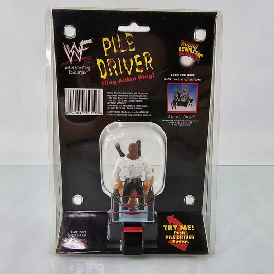 1999 WWF Just Toys Micro Bend-Ems Pile Driver Fling Action Ring Gangrel & Hunter Hearst Helmsley