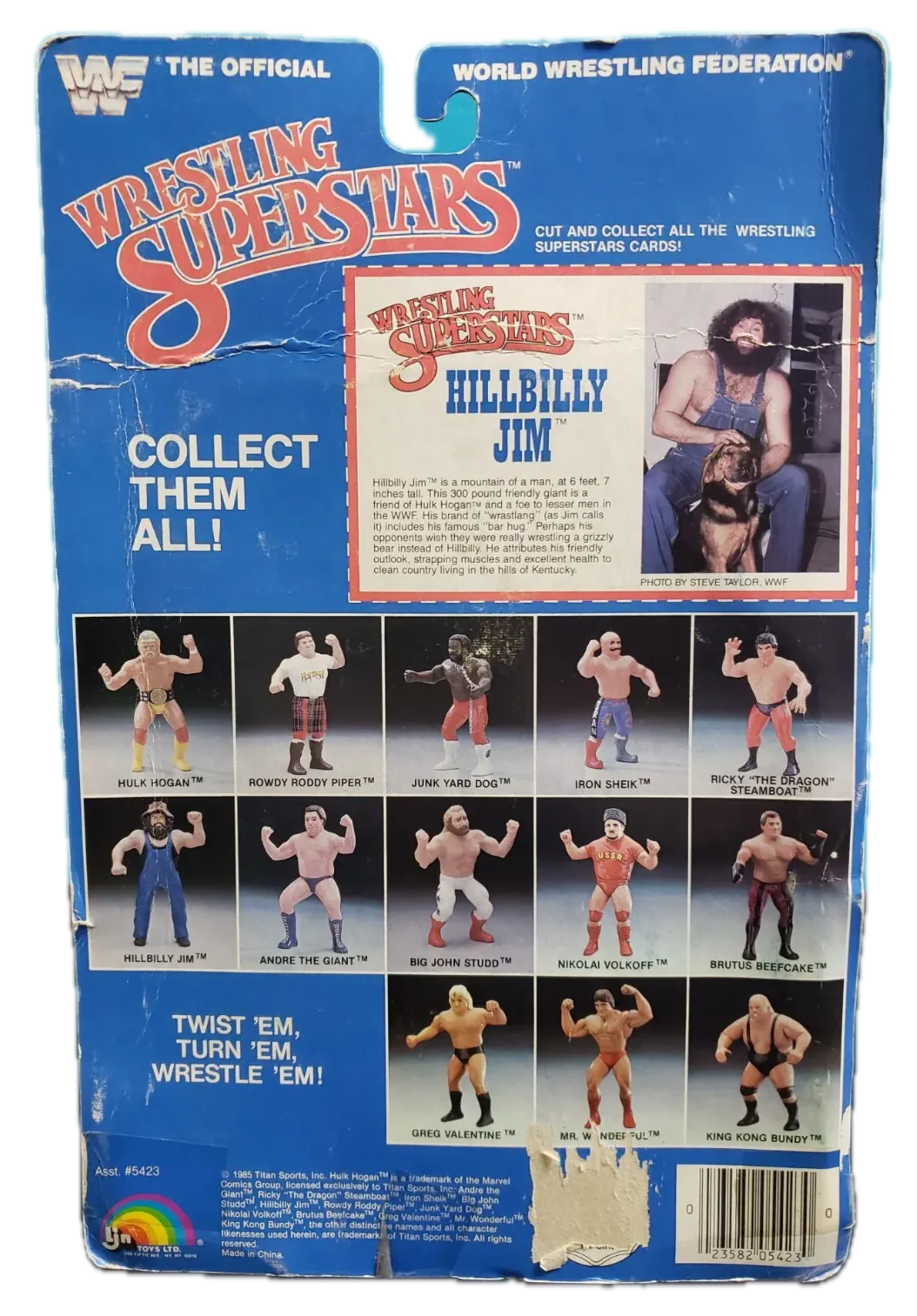 1985 WWF LJN Wrestling Superstars Series 1 Hillbilly Jim