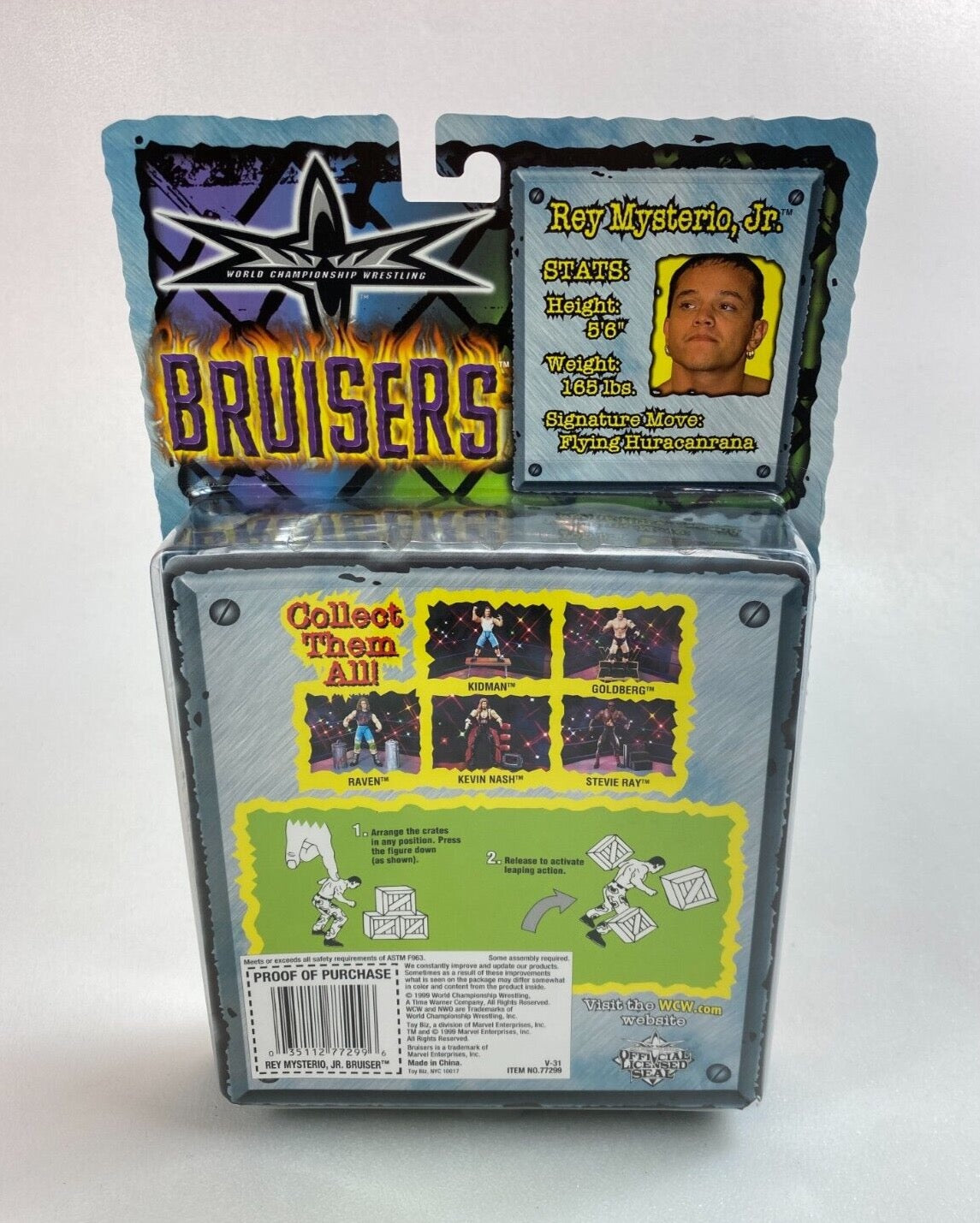1999 WCW Toy Biz Bruisers Rey Mysterio, Jr. – Wrestling Figure