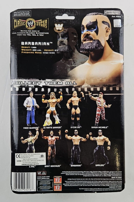 2007 WWE Jakks Pacific Classic Superstars Series 16 Barbarian [Barbarian Card]