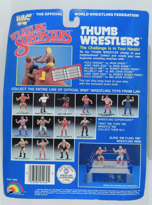 1985 WWF LJN Wrestling Superstars Thumb Wrestlers Hulk Hogan vs. Randy "Macho Man" Savage