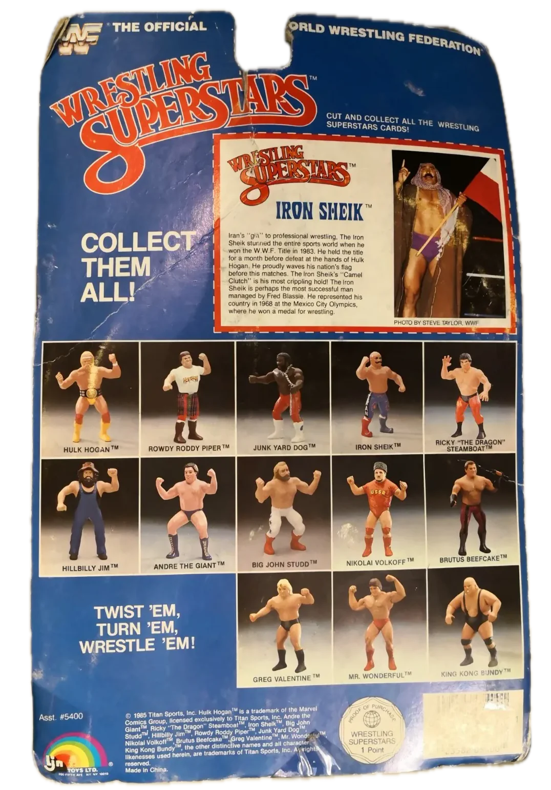 1985 WWF LJN Wrestling Superstars Series 1 Iron Sheik
