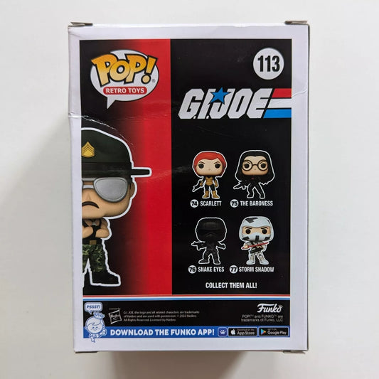 2022 GI Joe Funko POP! Vinyls #113 New York Comic Con Exclusive Sgt. Slaughter