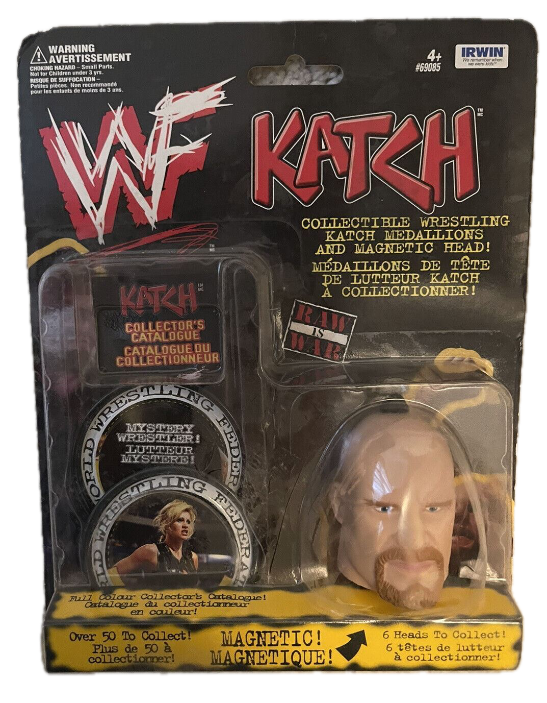 1999 WWF Irwin Toy Stone Cold Steve Austin Katch Magnetic Head