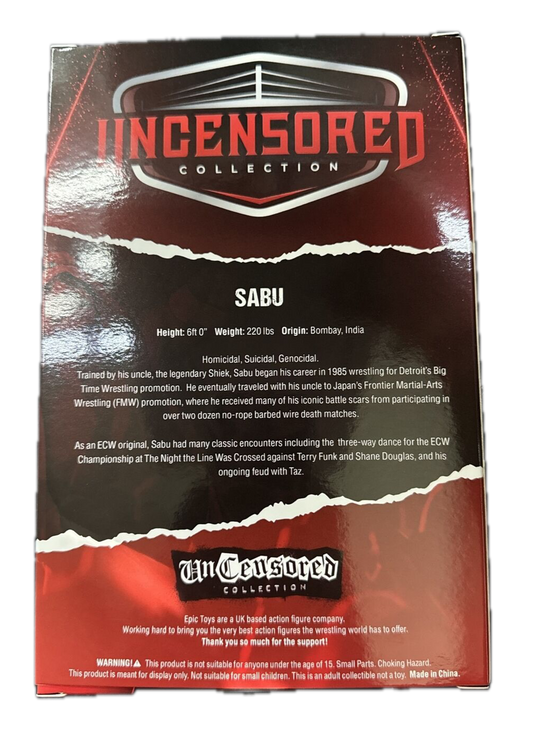 2024 Epic Toys Uncensored Collection Series 1 Sabu