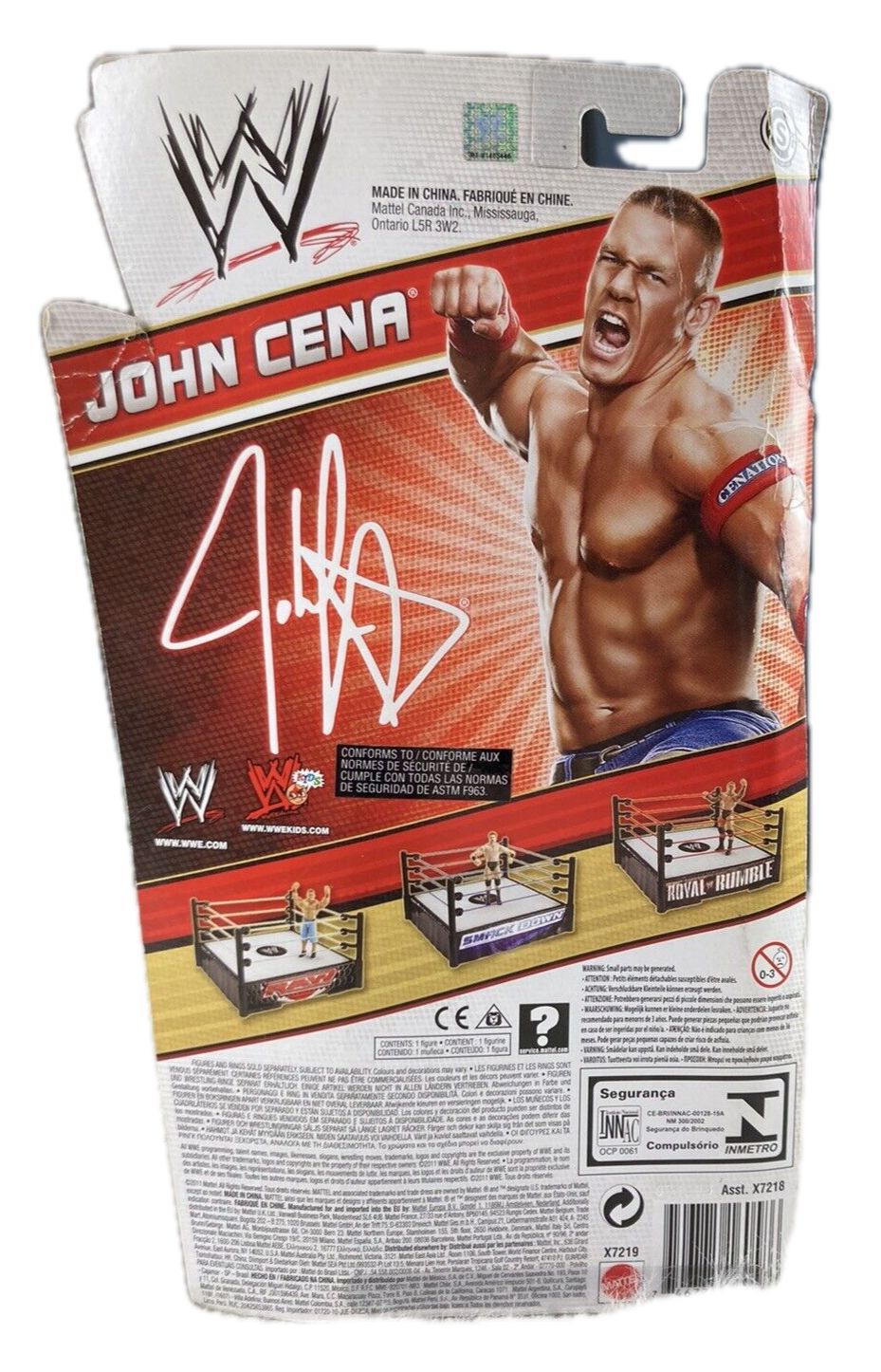 2011 WWE Mattel Basic Asst. X7218 John Cena [With Red Arm Band]