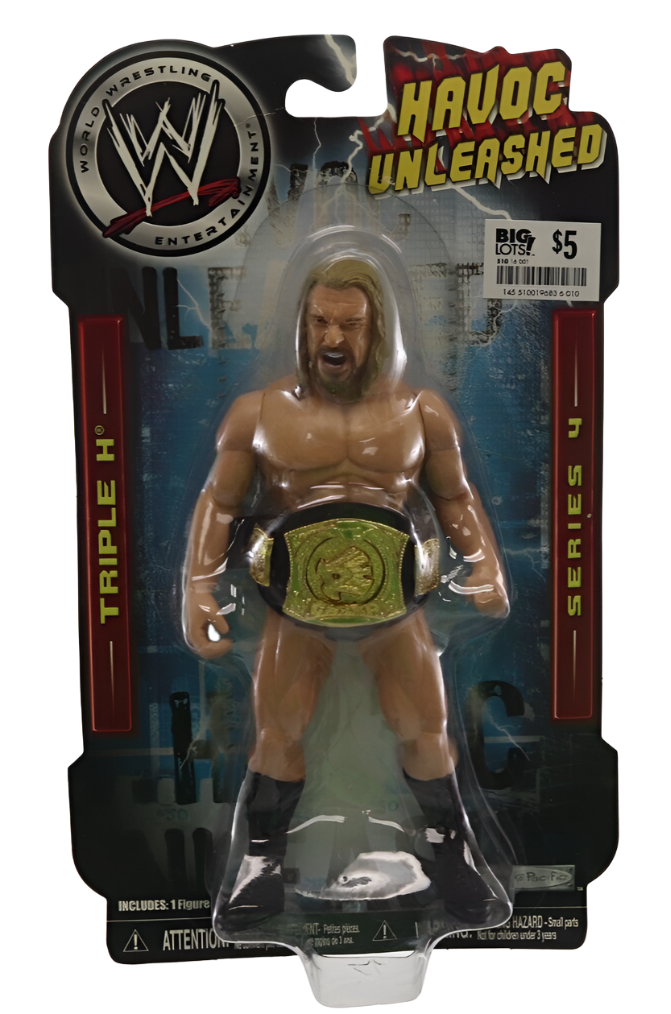 2008 WWE Jakks Pacific Bone-Crunching Action Havoc Unleashed Series 4 Triple H [With Championship]